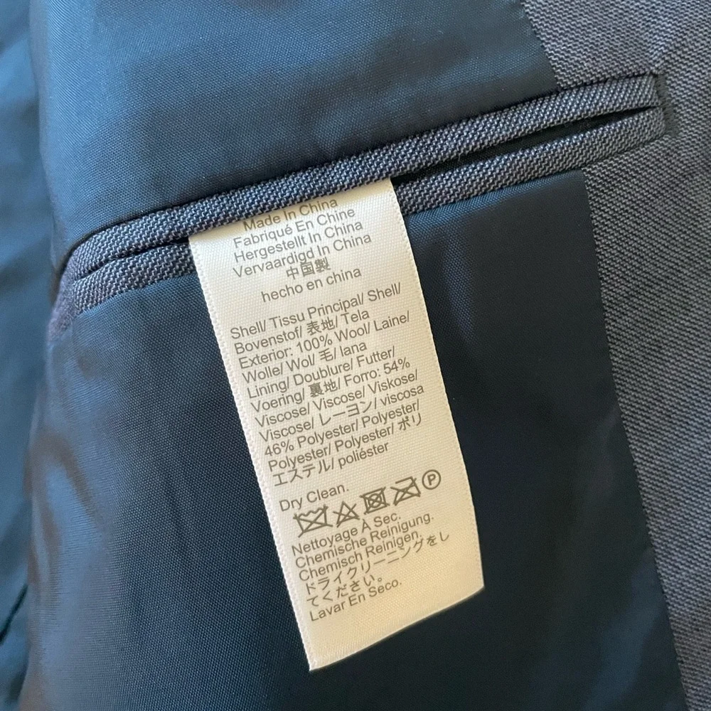 J. CREW Slim-fit Thompson worsted wool suit jacket in Blue Size 40 R $398 G1730 - Picture 7 of 8